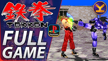 Tekken 1 (1995) PlayStation - Arcade Mode - Kazuya Mishima Full Game Story Longplay - PS1 Gameplay