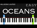 Hillsong united  oceans where feet may fail  easy piano tutorial