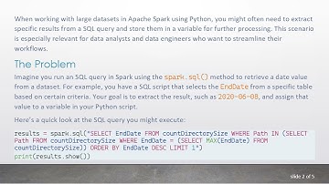 How to Assign SQL Query Results to a Variable in Spark with Python