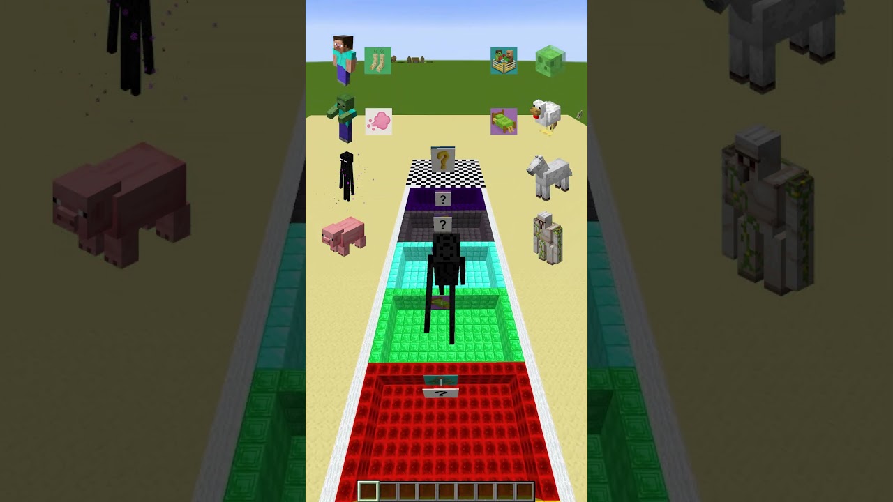 Which Minecraft character will jump the farthest!