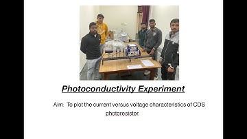 Photoconductivity Experiment