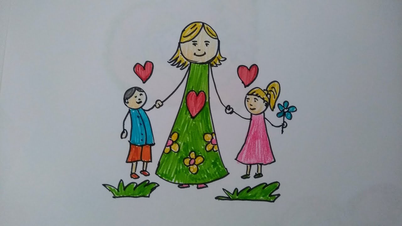 Boyama Sayfaları Anneler Günü Için Resim çizimi WRHS