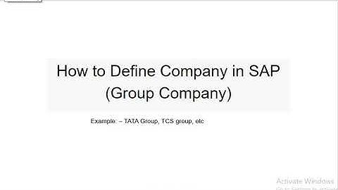 SAP FICO CLASS-1 Define Company, Company Code, Business Area. etc