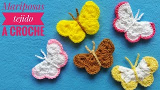 🦋Como TEJER MARIPOSA a CROCHE/Mariposa TEJIDO a Crochet/Butterfly crochet/Crochet butterfly tutorial