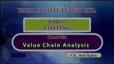 Value Chain Analysis