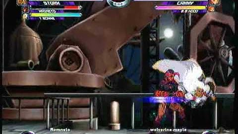 MvC2 Online (360): Brett (MST) vs wolverine master (Spid/Cam/Hood) 1 .:4.2.10:.