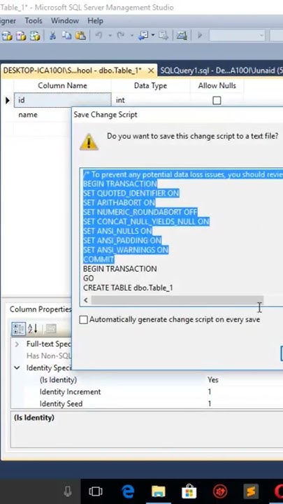 Create then Drop and Truncate the Table in SQL Server - YouTube