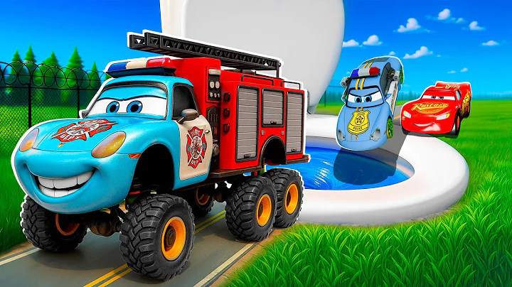 🚔 Lightning McQueen & Mater & Pixar Cars Escape Prison Through GIANT TOILET Pit! – BeamNG Drive 💥🚽