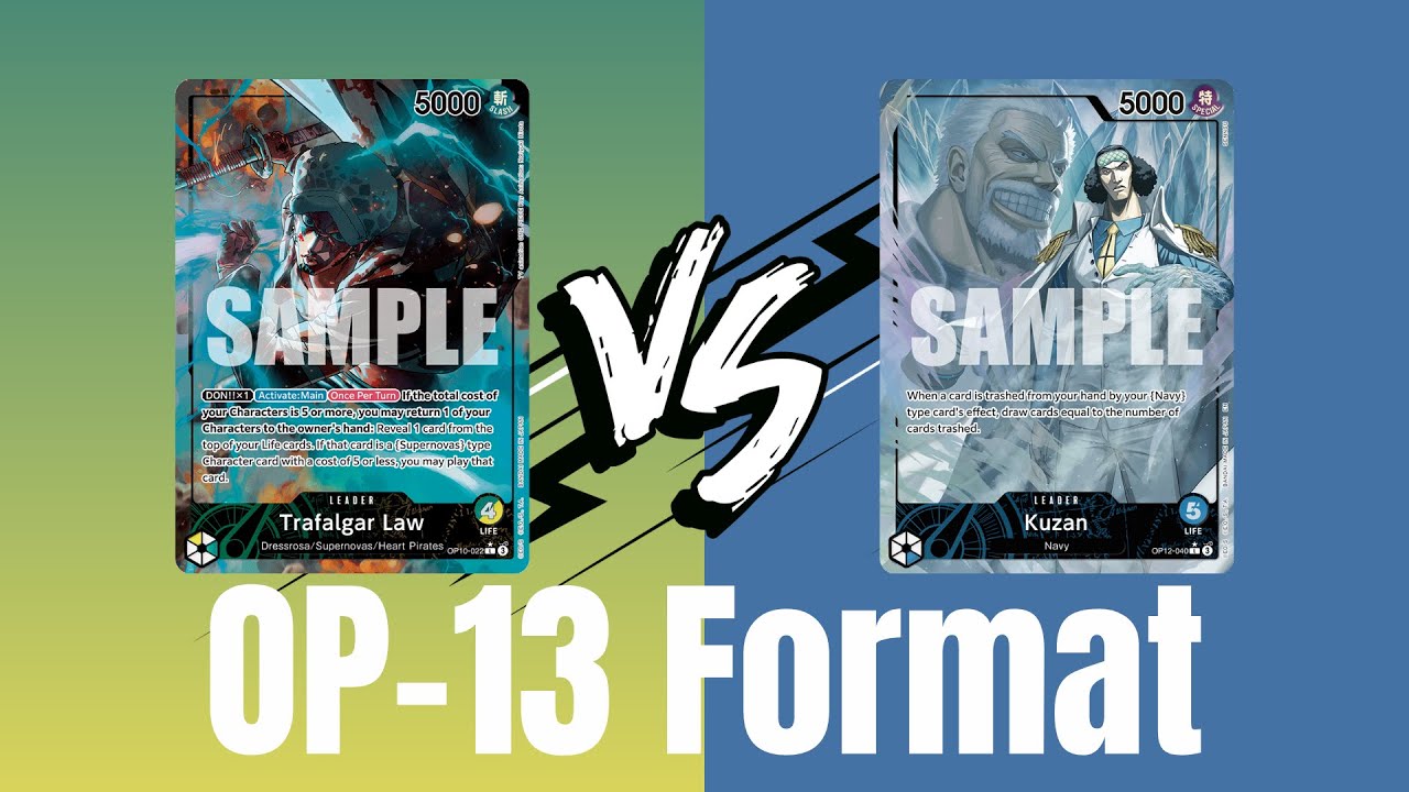 [OP-13] Green Yellow Law vs Blue Kuzan! One Piece TCG