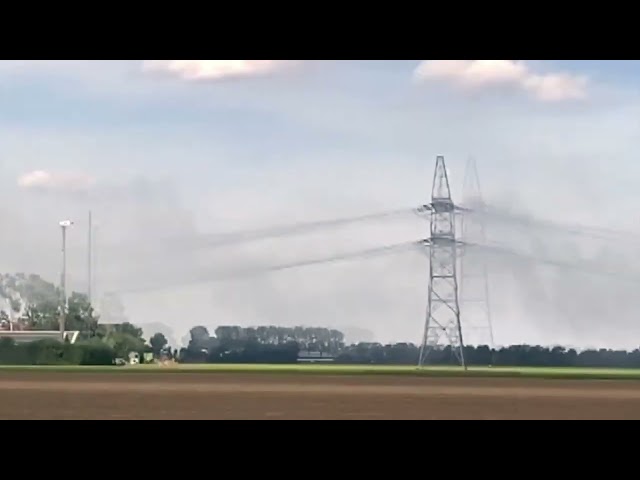 High Voltage Transmission Line Overload and Smoking in the Netherlands class=