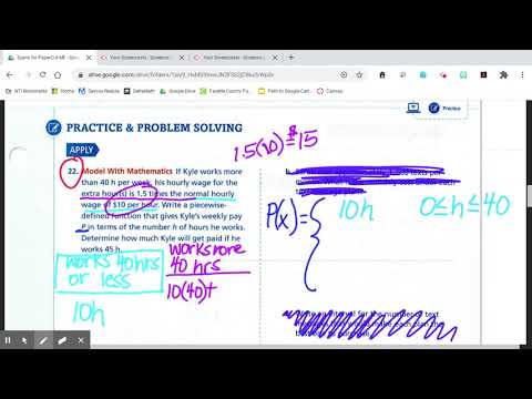 1-3 Piecewise Function Word Problem