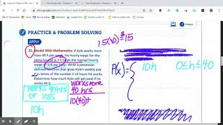 1-3 Piecewise Function Word Problem
