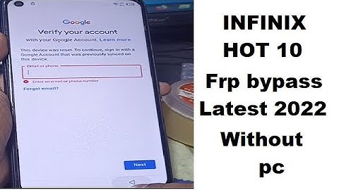 Infinix hot 10 frp bypass latest 2022 Android 11 X682B Google Account Bypass All infinix frp bypass