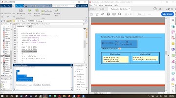Control Systems - Transfer Function representation (TF) in Matlab