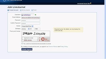 How to sign up for livejournal account