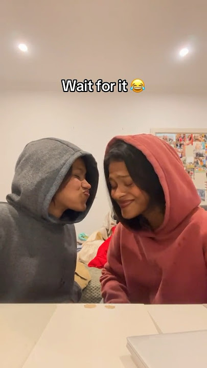 The “don’t open your eyes at the same time” challenge 😂 #sistervlogs #tiktok #trending