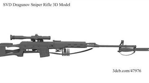SVD Dragunov Sniper Rifle 3D Model