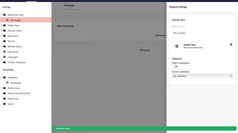 How to add Umbraco CMS "Link" component into base properties tab