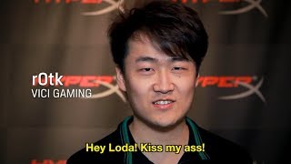 rOtK tells Loda to kiss his ass [D2L] | DOTA 2 Interview