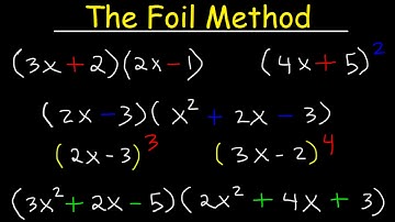 Foil Method Algebra, Binomials, Trinomials, Polynomials, Multiplication With Exponents