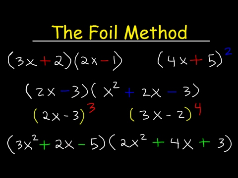 Foil Method Algebra, Binomials, Trinomials, Polynomials, Multiplication With Exponents