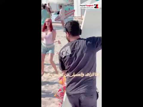 العسيلى وهنا الزاهد من كواليس اعلان زهرة العسيلى هنا الزاهد اعلان زهرة الجمهورية الجديدة 24