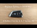 Change the battery in your BMW 4 button Key Fob 2018 2019 2020 X5 3 5 7 Series