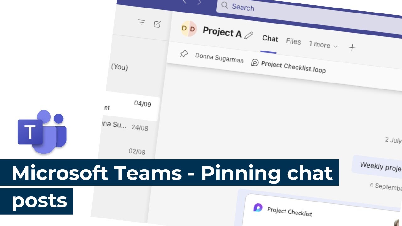 Microsoft Teams Pinning chat posts YouTube