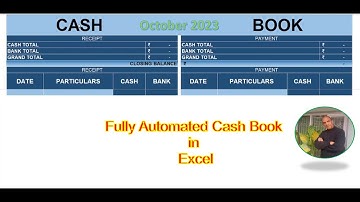 Fully Automated Cash Book in MS Excel