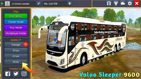 How To Add Volvo Sleeper 9600 Bus Mod For Bussid In Bus Simulator Indonesia| Bus Mod For Volvo Br11