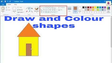 How to draw shape using polygon tool, how to fill colour in any object in MS paint?