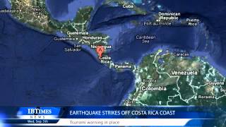 Earthquake strikes off Costa Rica coast