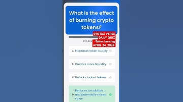 SYNTAX VERSE DAILY QUIZ -Token burning APRIL 24, 2025  #syntaxverse #reels #quiz #answer