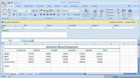 Document Properties in Excel 2007.mp4