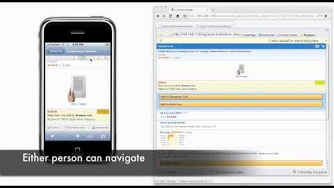 Shopping with a friend on an iPhone