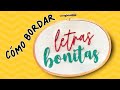 🧵Cómo BORDAR LETRAS Cursivas ✍️ Paso a Paso | Bordado a Mano para PRINCIPIANTES  #06