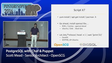 Postgres Open 2016 - PostgreSQL with Chef & Puppet