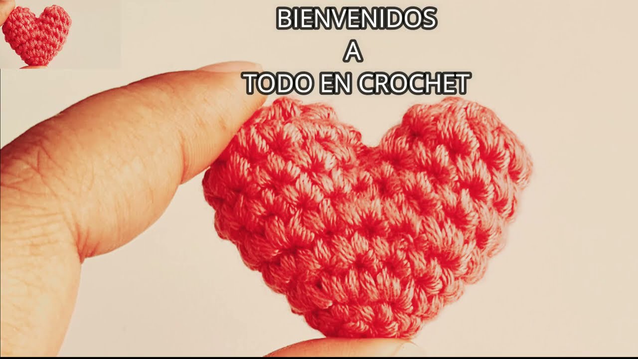 Откройте для себя простое мини-сердце, связанное крючком. Все связано крючком.