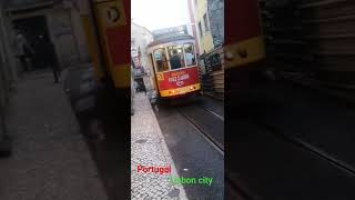 Tram In The City Lisboa Portugal #youtube #youtubeshorts #ytshorts