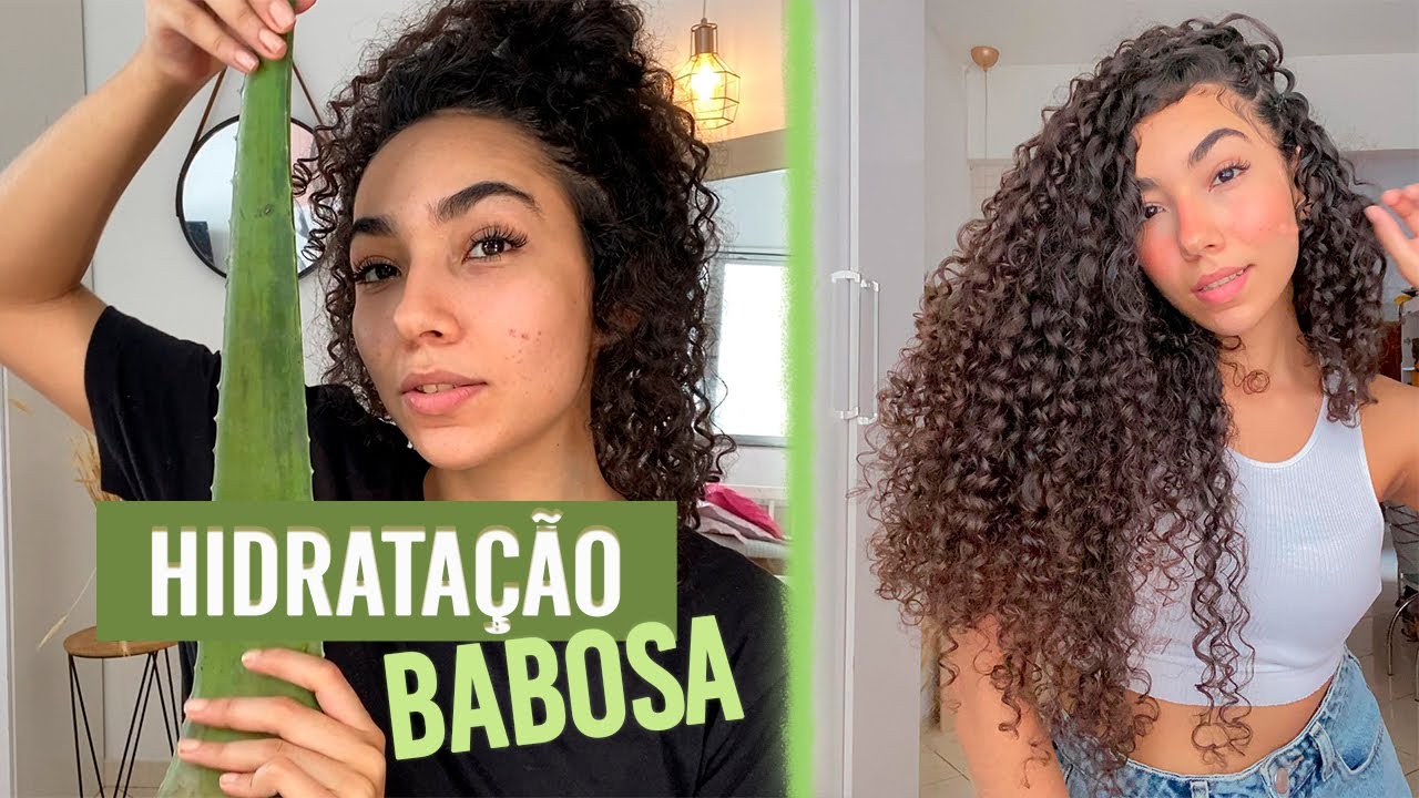 HIDRATAÇÃO DE BABOSA PARA CABELOS CACHEADOS | Raylena Linhares - YouTube