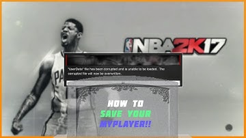 EASIEST WAY TO FIX YOUR CORRUPTED MYPLAYER IN NBA2K17!!!