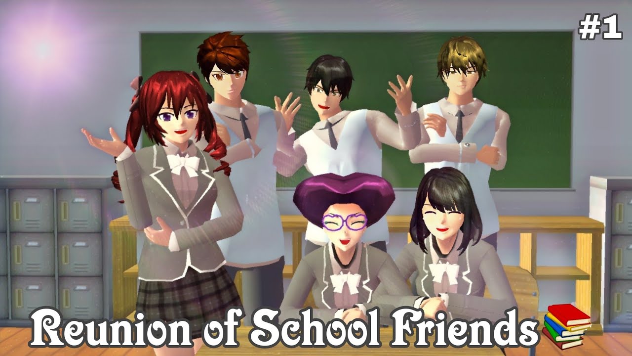 Элвин и друзья #1 Воссоединение школьных друзей | симулятор школы Сакуры