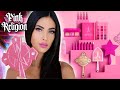 Reviewing the ENTIRE Jeffree Star PINK RELIGION COLLECTION - First Impressions, Tutorial & Swatches