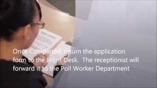 How to become a Poll Worker - Applying in Person