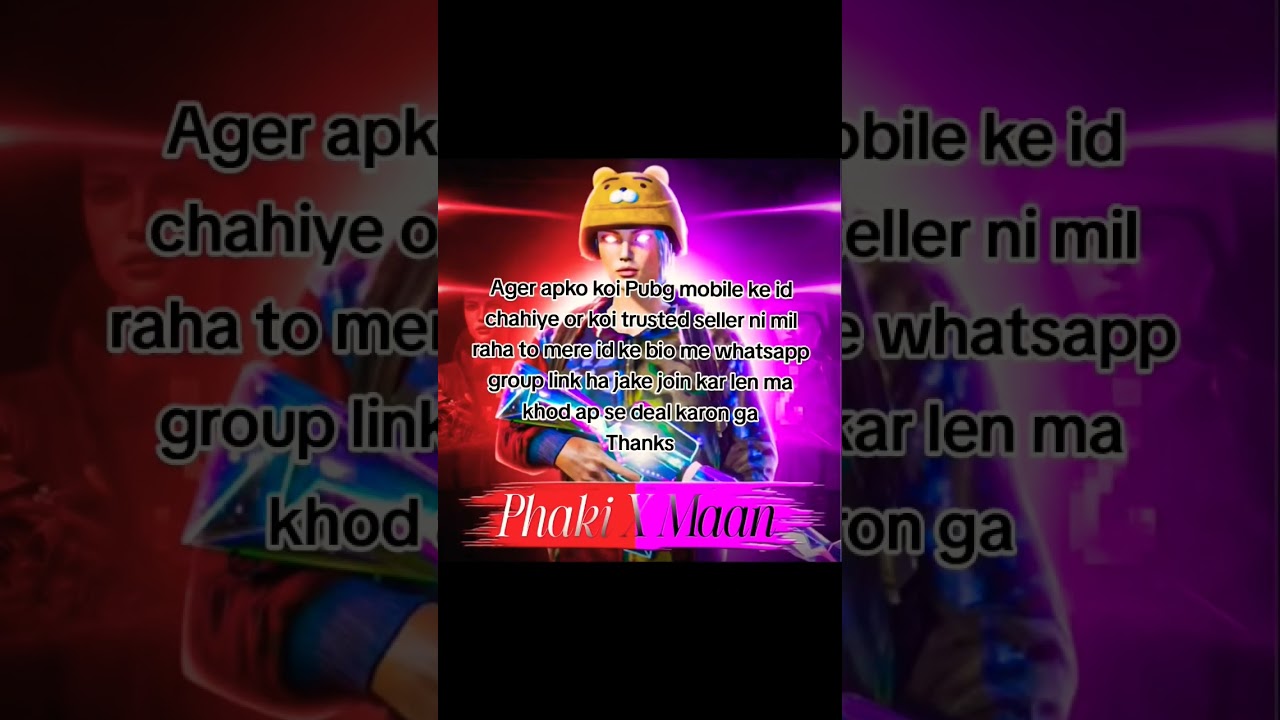 Ager pubg ki id chahiye to whatsapp group me add ho jaen community me link mil jae ga