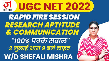 NTA UGC NET 2022 | 101% Important Topics of Research Aptitude and Communication by Shefali Mishra