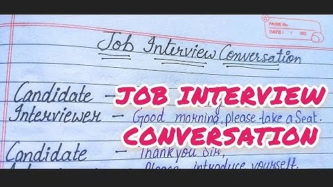 Job Interview Conversation in English || Dialogue between interviewer and interviewee