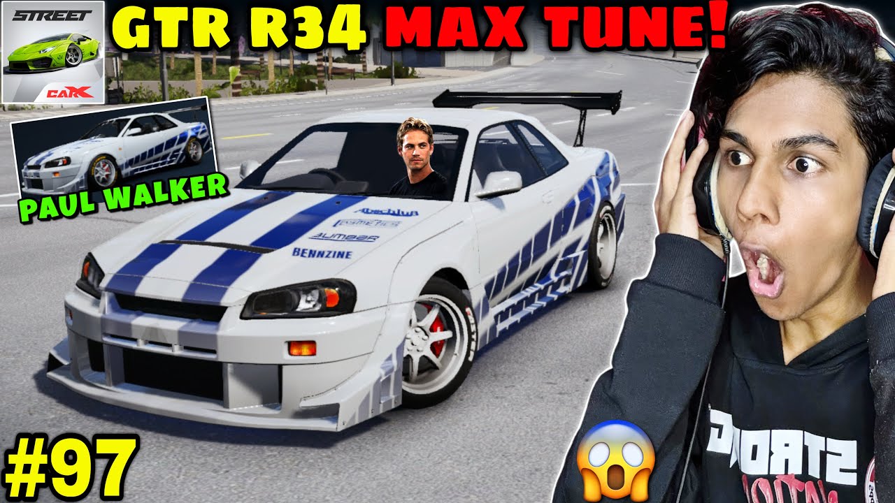 Paul Walker Gtr r34 Max Tuning! 😱🔥 - CarX Street Gtr r34  - CarX Street Gameplay in Hindi