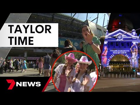 The Taylor take-over - a Swiftie invasion as thousands flood into Melbourne | 7 News Australia