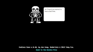 Endless Sans Fight "World Record TRAINING 09" || Undertale Fangame